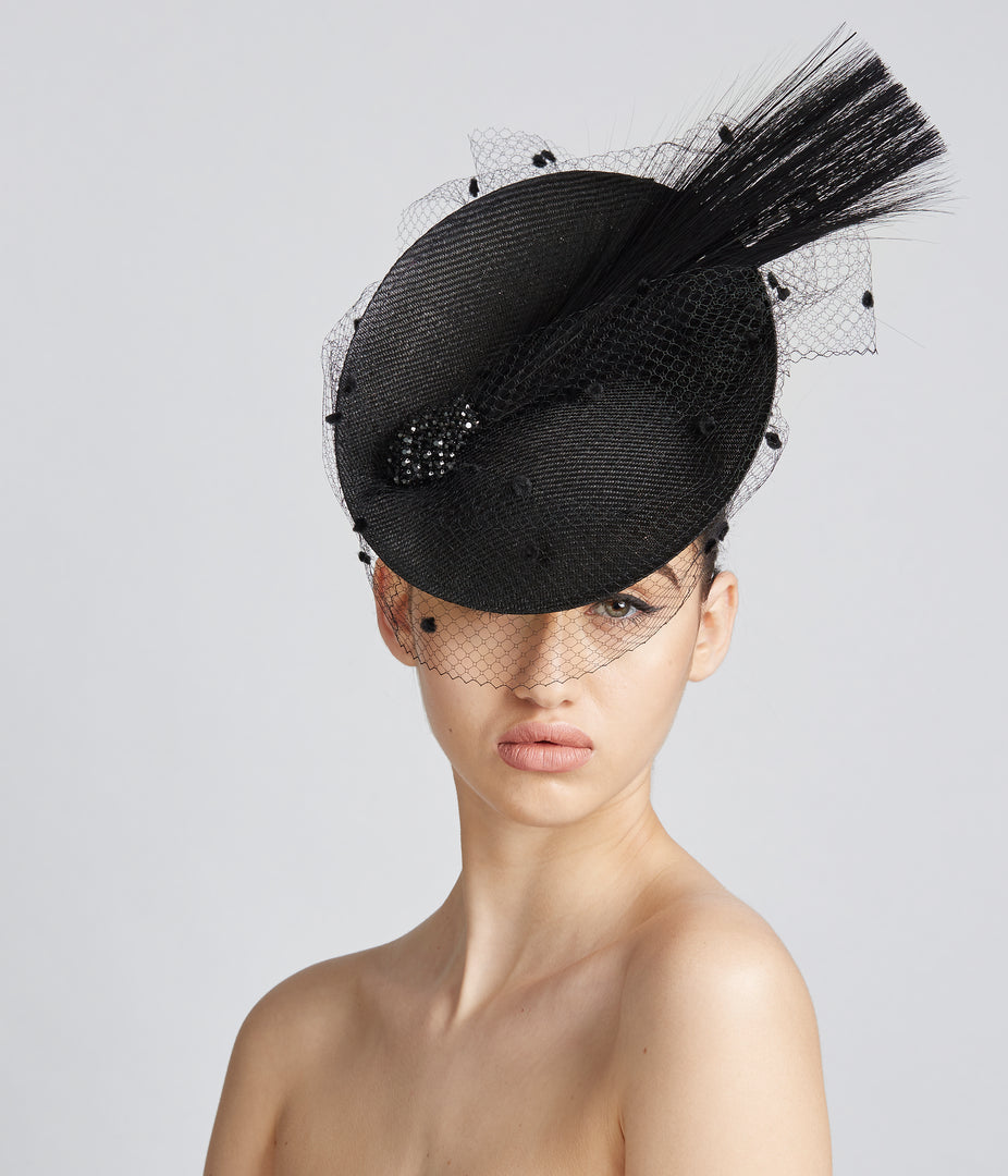 Vintage Black Egret Feather